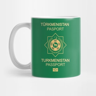 Turkmenistan passport Mug
